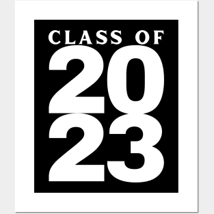 Class Of 2023. Simple Typography Black 2023 Class Of/ Graduation Design. Posters and Art